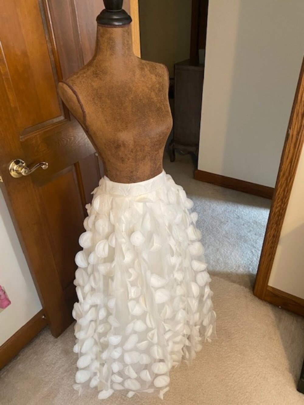Statement Piece Dimensional Dot Tulle Maxi Skirt